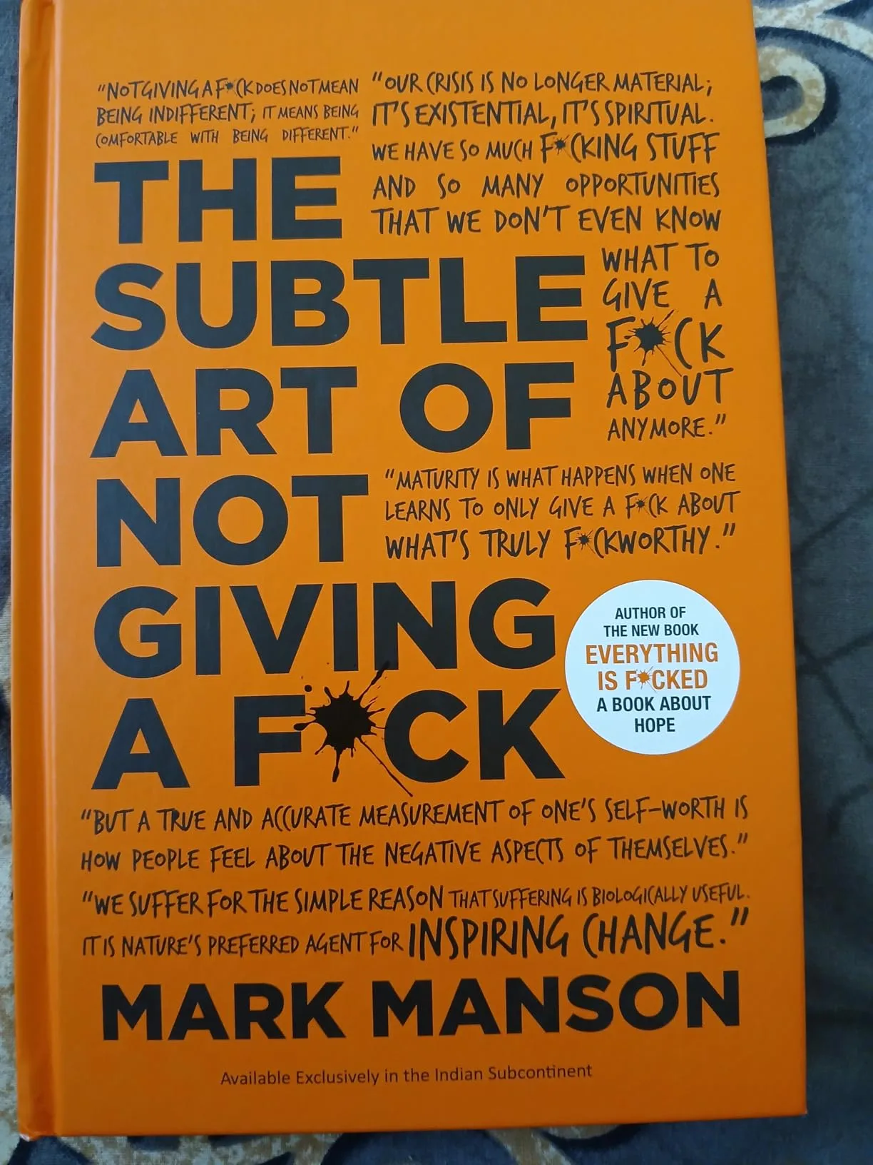 Subtle Art Of Not Giving A F*ck